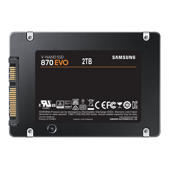 SAMSUNG 870 EVO 2TB SATA III 2.5inch SSD 560MB/s read 530MB/s write