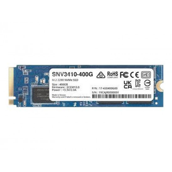 SYNOLOGY SNV3410 400GB M.2 NVMe SSD PCIe 3.0 x4 3000MB/s read 750MB/s write