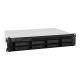 SYNOLOGY RS1221RP+ 8-Bay NAS-Rackmount AMD Ryzen V1500B quad-core 2.2 GHz 4GB DDR4 up to 32GB RJ-45 4x1GbE 2xUSB 3.2 1xeSATA