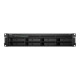 SYNOLOGY RS1221RP+ 8-Bay NAS-Rackmount AMD Ryzen V1500B quad-core 2.2 GHz 4GB DDR4 up to 32GB RJ-45 4x1GbE 2xUSB 3.2 1xeSATA