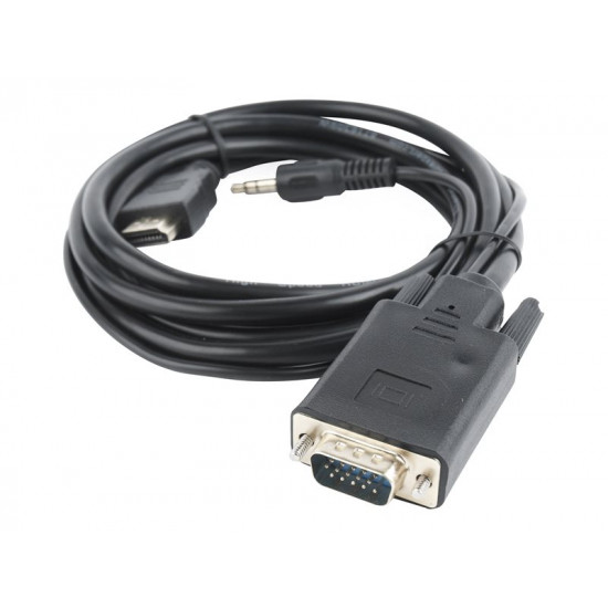 CABLE HDMI-VGA +3.5MM/3M A-HDMI-VGA-03-10 GEMBIRD