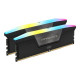 CORSAIR VENGEANCE RGB 32GB 2x16GB DDR5 5600MT/s DIMM Unbuffered 40-40-40-77 XMP 3.0 Black Heatspreader RGB LED 1.25V