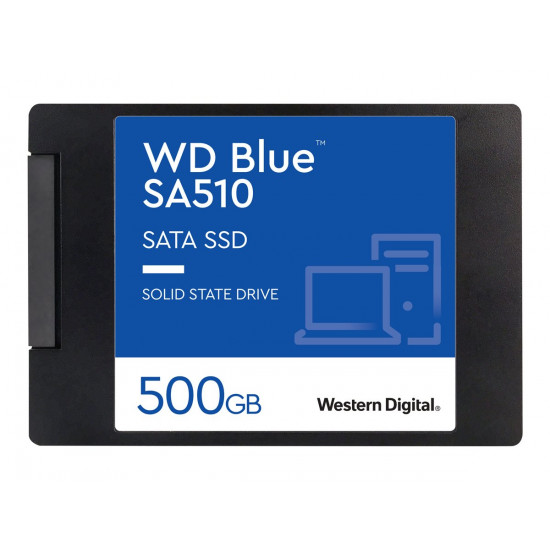 SSD|WESTERN DIGITAL|Blue SA510|500GB|SATA 3.0|Write speed 510 MBytes/sec|Read speed 560 MBytes/sec|2,5