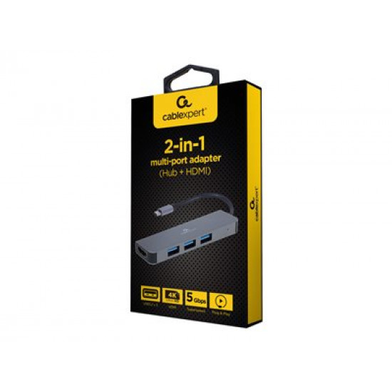 I/O ADAPTER USB-C TO HDMI/USB3/2IN1 A-CM-COMBO2-01 GEMBIRD