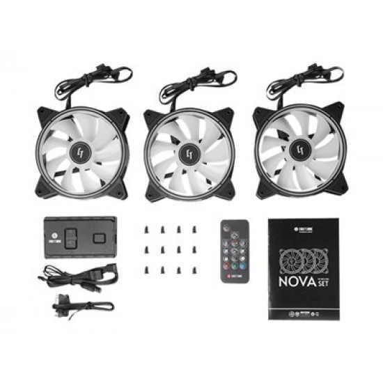 CHIEFTEC 120x120x25mm NOVA RGB Fan set of 3