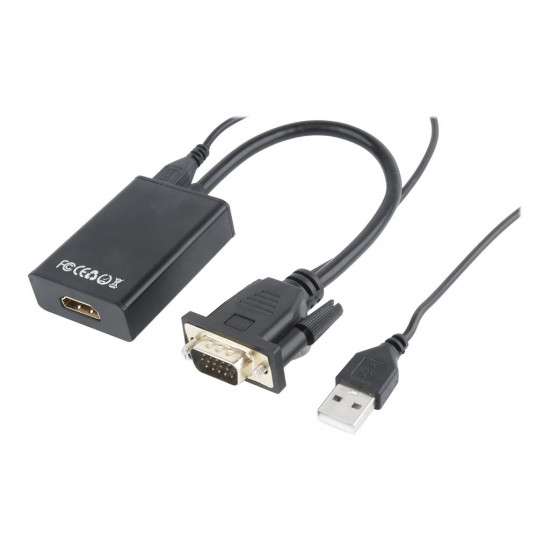 I/O ADAPTER VGA TO HDMI/A-VGA-HDMI-01 GEMBIRD