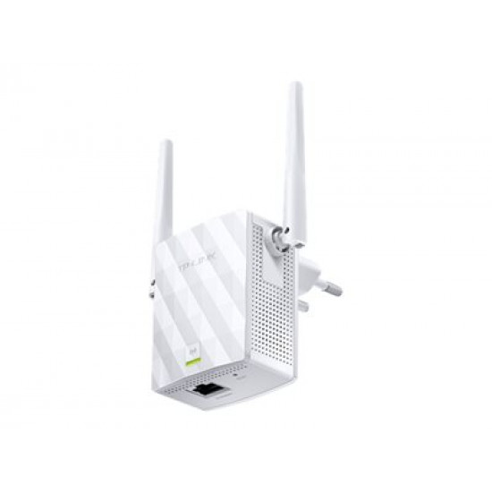 TP-LINK 300MBit WLAN N Repeater wall-mountable Qualcomm Chipsatz 2T2R 2.4GHz 802.11b/g/n 1 10/100M LAN 2 fixed antennas