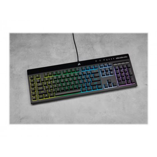 CORSAIR K55 RGB PRO Gaming Keyboard Backlit Zoned RGB LED Rubberdome