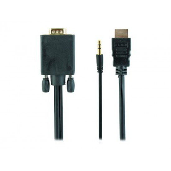 CABLE HDMI-VGA +3.5MM/1.8M A-HDMI-VGA-03-6 GEMBIRD