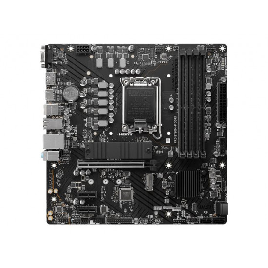 MSI PRO B760M-P DDR4 LGA1700 mATX MB PCIe x16 4xSATA