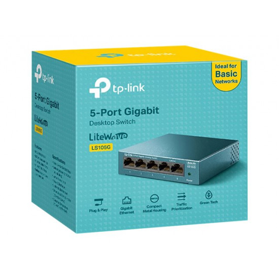 Switch|TP-LINK|LS105G|5x10Base-T / 100Base-TX / 1000Base-T|LS105G