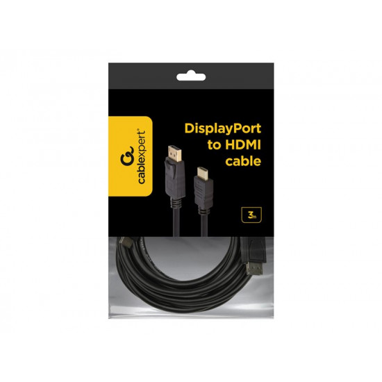 CABLE DISPLAY PORT TO HDMI 3M/CC-DP-HDMI-3M GEMBIRD