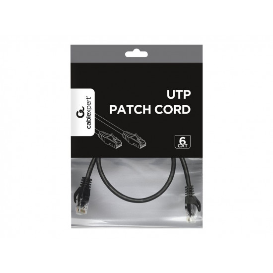 Patch cord Kat.6 UTP 0.25m black