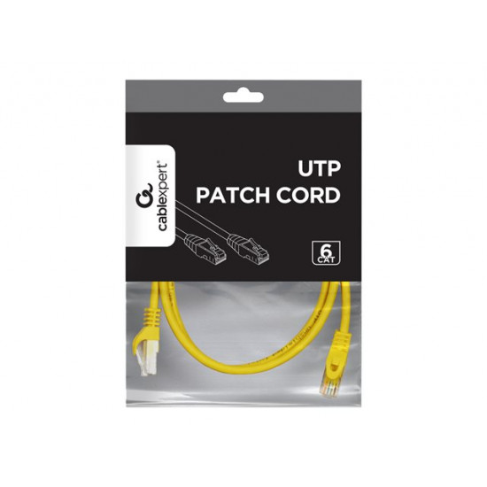 Patch cord Cat.6 UTP 0.5m yellow