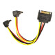 Sata power cable Sata- (M) 2xSATA angled 15cm