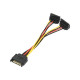 Sata power cable Sata- (M) 2xSATA angled 15cm