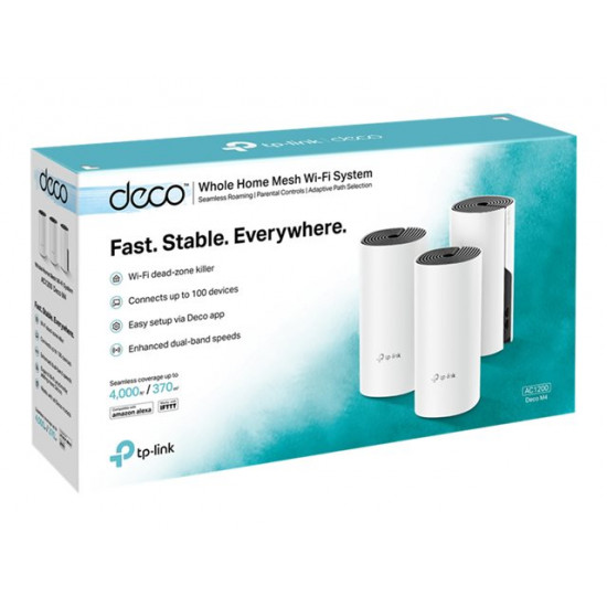 TP-LINK AC1200 Whole-Home Mesh Wi-Fi System Qualcomm CPU 867Mbps at 5GHz+300Mbps at 2.4GHz 2 Gigabit Ports 2 internal antennas