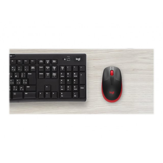 LOGITECH M190 Full-size wireless mouse - RED - EMEA