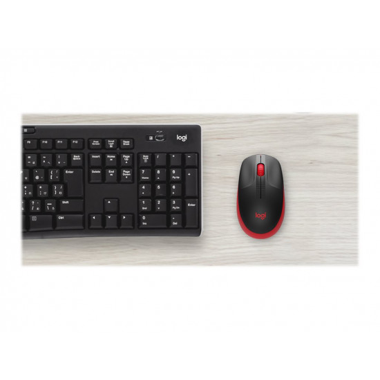 LOGITECH M190 Full-size wireless mouse - RED - EMEA