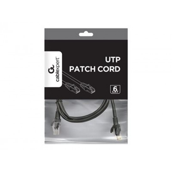 Patch cord Cat.6 UTP 1m black