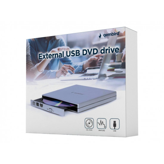 DVD RW USB2 8X EXT RTL/SILVER DVD-USB-02-SV GEMBIRD