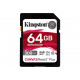 KINGSTON 64GB Canvas React Plus SDXC UHS-II 300R/260W U3 V90 for Full HD/4K/8K