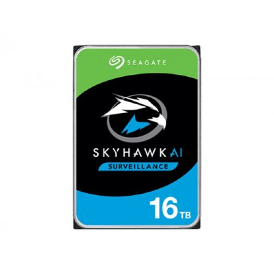 SEAGATE Surveillance AI Skyhawk 16TB HDD SATA 6Gb/s 256MB cache 8.9cm 3.5inch CMR Helium BLK