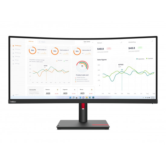 LENOVO ThinkVision T34w-30 34inch WQHD VA 21:9 Monitor HDMI DP