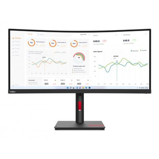 LENOVO ThinkVision T34w-30 34inch WQHD VA 21:9 Monitor HDMI DP