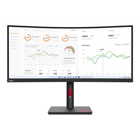 LENOVO ThinkVision T34w-30 34inch WQHD VA 21:9 Monitor HDMI DP