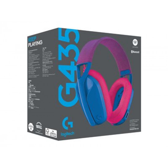 LOGITECH G435 LightSpeed Wireless Gaming Headset - BLUE - EMEA