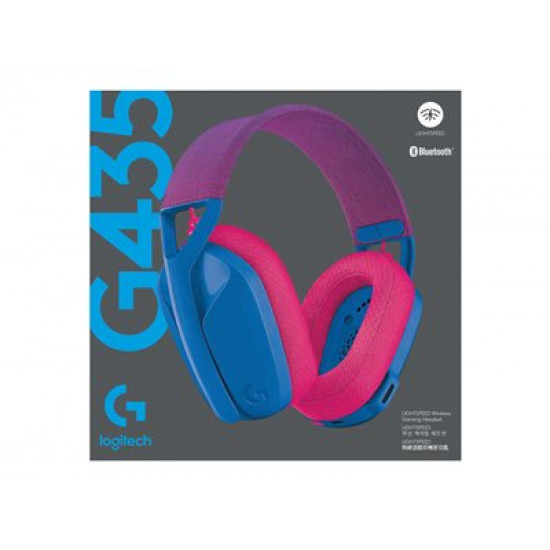 LOGITECH G435 LightSpeed Wireless Gaming Headset - BLUE - EMEA