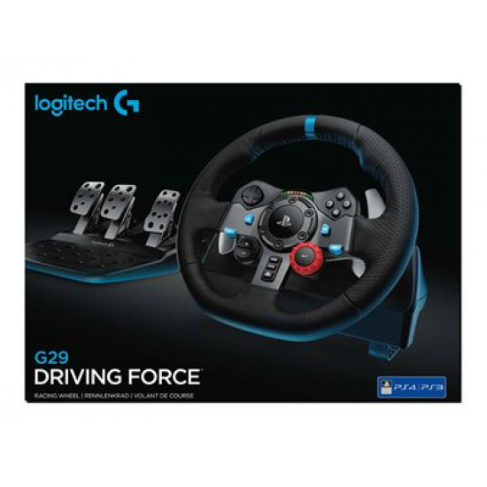 LOGITECH G29 Driving Force Racing Wheel - for PlayStation 4, PlayStation 3 and PC - USB -