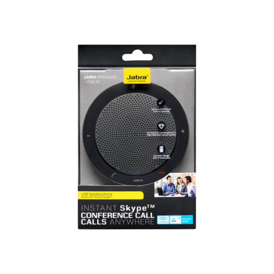 JABRA SPEAK 410 Speakerphone for UC USB Conference solution 360-degree-microphone Plug&Play mute and volume button Wideband