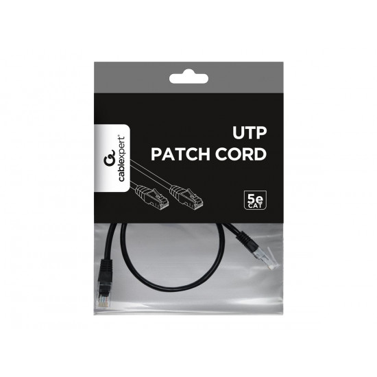 GEMBIRD CAT5e UTP Patch cord black 0.5m