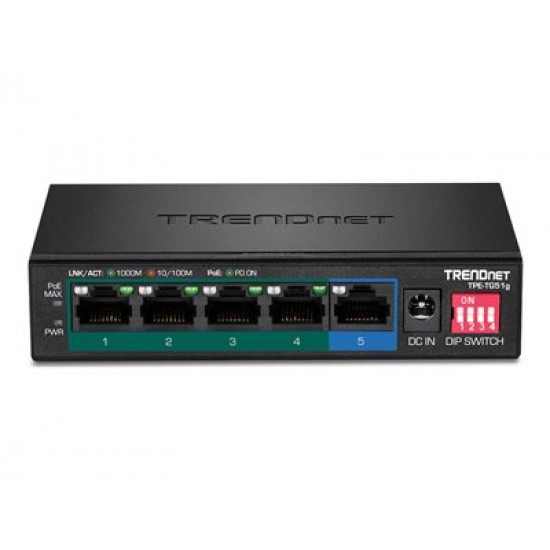 TRENDNET 5-Port Gigabit PoE+ Switch 60W