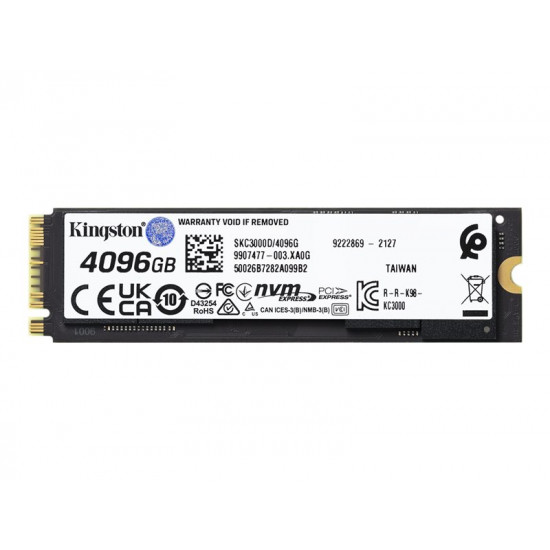 KINGSTON KC3000 4096GB PCIe 4.0 NVMe M.2 SSD