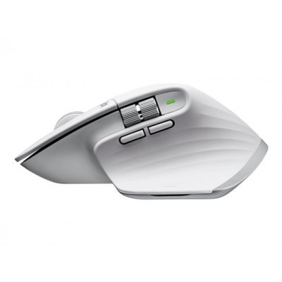 LOGITECH Master Series MX Master 3S for Mac Mouse ergonomic optical 7 buttons wireless Bluetooth 2.4 GHz pale grey for Apple MacBook