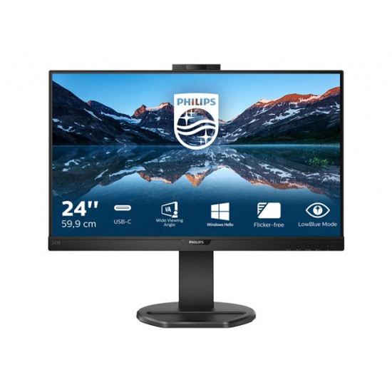 PHILIPS 243B9H/00 23.8inch IPS 1920x1080 USB-C DP HDMI 250cd/m2 speakers webcam pop up 3 side frameless B-LINE