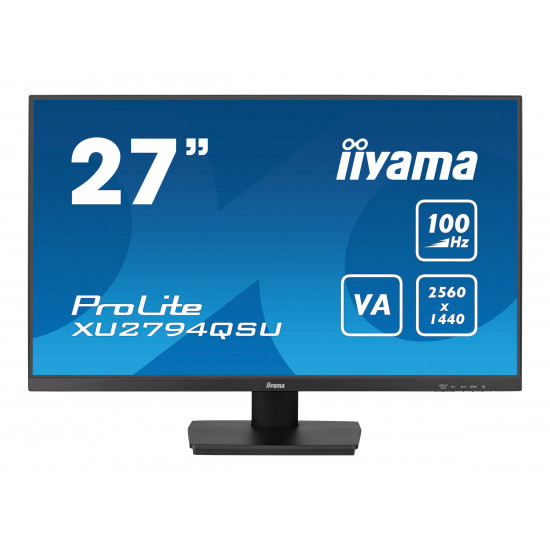 IIYAMA XU2794QSU-B6 27inch ETE VA 2560x1440 100Hz 250cd/m2 1ms MPRT HDMI DP USB-HUB 2x3.0 Speakers