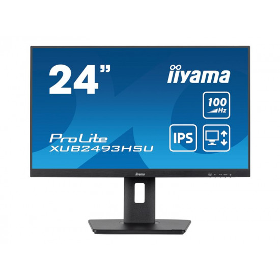 IIYAMA XUB2493HSU-B6 24inch ETE IPS-panel 1920x1080 100Hz 15cm Height Adj. Stand Pivot 1ms MPRT FreeSync 250cd/m Speakers