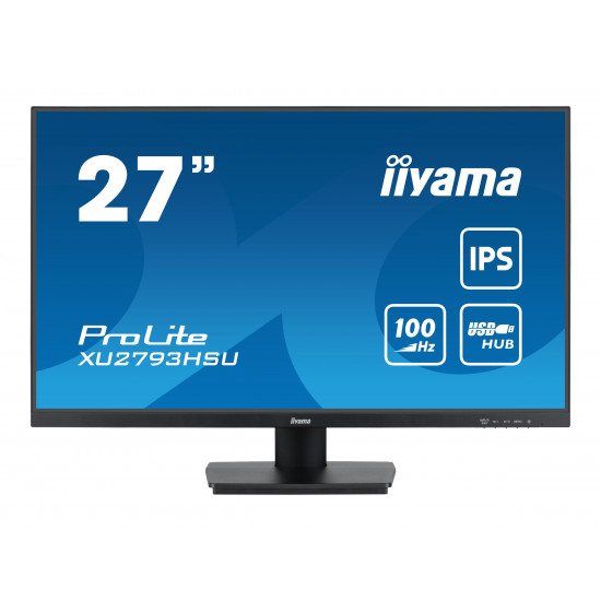 IIYAMA XU2793HSU-B6 27inch ETE IPS-panel 1920x1080 100Hz 250cd/m Speakers HDMI DisplayPort 1ms MPRT FreeSync USB-HUB