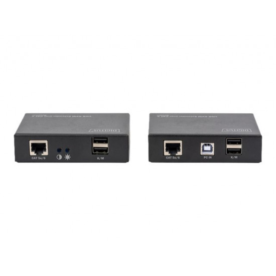 DIGITUS DS-51201 KVM Extender USB 1 Local + 1 Remote User up to 200M CAT5 UTP resolution 1920x1080 at 60Hz