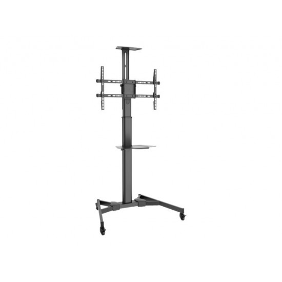 DIGITUS TV-Cart for screens up to 70inch with shelf for DVD and Camera up to 50 kg wheelbase VESA max. 600x400