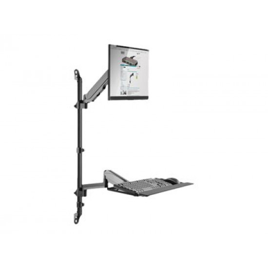 DIGITUS Flexible Single Monitor stand/seat wall-mounted workstation