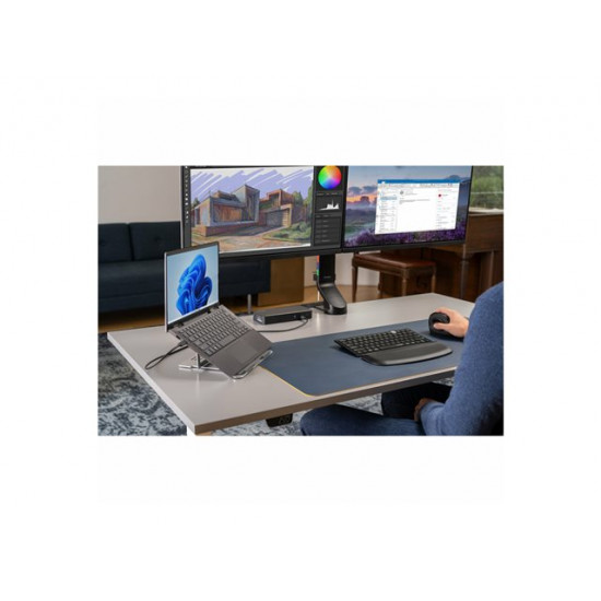 KENSINGTON space-saving dual monitor arm