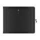 LANBERG Wall mount cabinet 19inch 9U 600x600 steel doors black flat pack