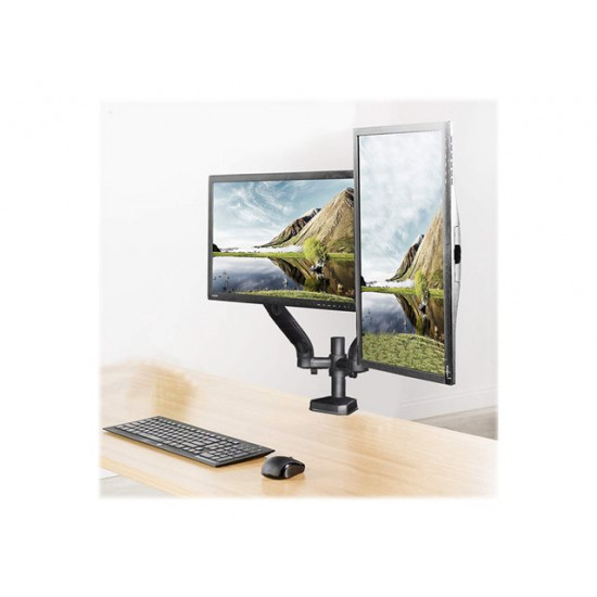 ART RAMM L-18GD Desk Holder on gas spring for 2 monitors LED/LCD 10-32 L-18GD 9kg 2xUSB3.0