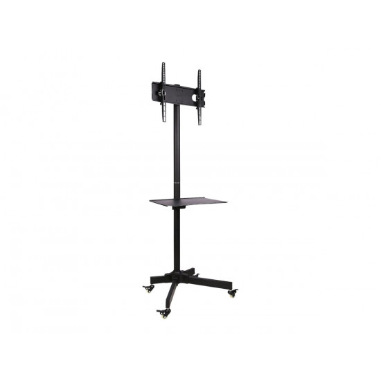 TECHLY 100730 Mobile stand for TV LCD/LED/Plasma 23-55 25kg VESA tilting with shelf