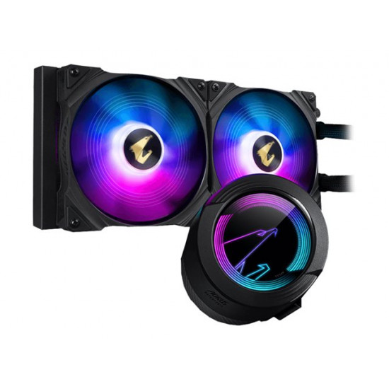 GIGABYTE AORUS WATERFORCE 280LIQUID CPU COOLER with ARGB display